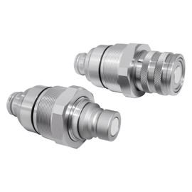 48mm Hydraulic Quick Coupler Set - Flat Face Coupling System for Excavators & Skid Steer Loaders OE 7246802/7246799