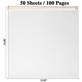 Hiwhy Premium Scrapbook Album 50 Pages - Large Capacity Photo Album with Multiple Size Options - Acid-Free and Archival Quality - Perfect for Wedding, Graduation, and Special Memories
