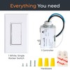 RunLessWire Simple Wireless Switch Kit, Self-Powered Rocker Switch, No Wire