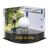 Golf Ball Display Case, Golden Stamped Hole-in-One Golf Ball Display