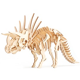 CYAZOO 3D Wooden Puzzle Dinosaur-Big Size Dinosaur Skeleton Model Puzzle-Hands Craft DIY Educational STEM Toys-Safe Premium Wood-Great Gift for Adults and Kids