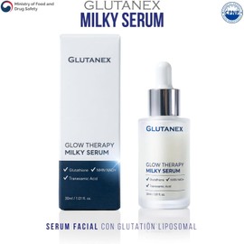 GLUTANEX MILKY SERUM® (REVISA QUE SEA CUENTA DE VENDEDOR EMPORTMX) Serum facial Despigmentante, Hidratante, Antioxidante y Bioenergetizante con Glutatión, Glutatión Liposomal, Ácido Tranexámico, NMN NAD+ (30ml.)