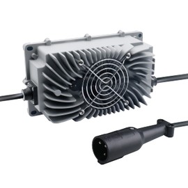 Abakoo 48V 10A Battery Charger for Club Car Golf Cart, with 3 Pin Round Plug, IP67 Waterproof