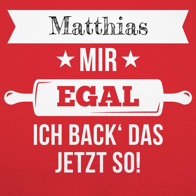 Geschenk mit Namen personalisiert by Shirtracer - Apron - Baking