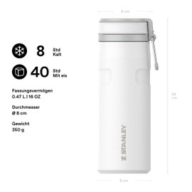 The IceFlow Bottle Twist Flip 0.47L / 16oz | Frost | Cold for 8 Hours | Iced for 40hrs | Dishwasher Safe | Recycled Stainless Steel | BPA Free | Double Wall Vacuum Insulation