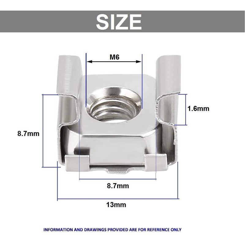 TERF® M6 Cage Nut M6 (6mm) Cage Nut Fit to