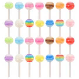 COHEALI DIY Nail Art Accessories 50pcs Lollipop Charms 3D Nail Decals Manicure Decor