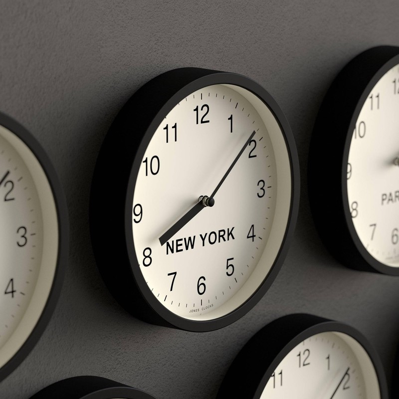 JONES CLOCKS® New York Time Zone Wall Clock | Small