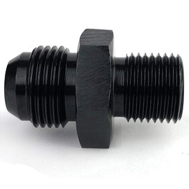 12AN Flare to M20 x 1.5 Pipe Hose Adapter Fitting Aluminum Black Anodized AN12 Male Flare to M20-1.5 mm Male Metric Thread