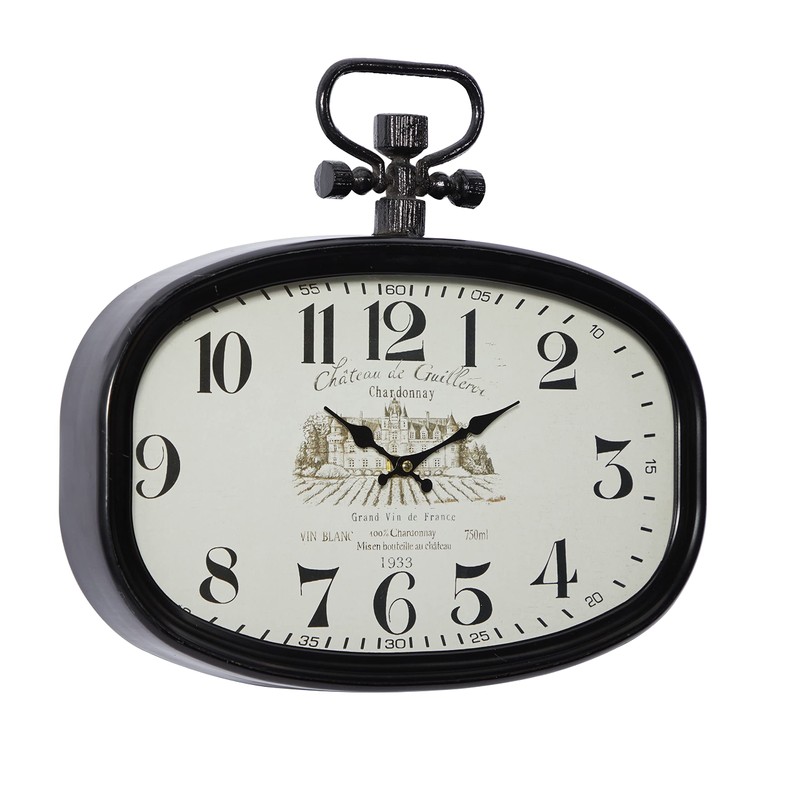 Deco 79 Metal Decorative Pocket Watch Style Wall Clock for