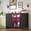 FFBCFDK Dresser for Bedroom with Charging Station & LED Light,