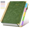 Hardcover Spiral Notebook journal with Removable Dividers Tabs, 300 Pages