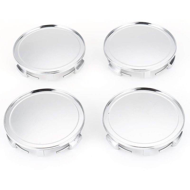 C-FUNN 4pcs 75mm/69mm Silver Car Wheel Hub Cap Cover For