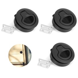 YUGUOLAN Pack of 3 Push Lock Motorhome, Camping Drawer Closure, Camping Cabinet Closure, Pull Lock Furniture Lock, for Motorhome Camper Expansion Pressure Lock (Black)