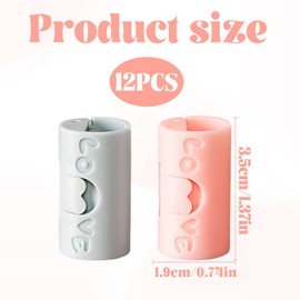 Eophmi Bed Sheet Grippers, 12 Pcs Bed Sheet Clips Grippers, Sheet Clips for Bedding, Duvet Clips for Bedding Sheet Holder Fasteners, Duvet Cover Clip Food Snack Bag Clip, Cables