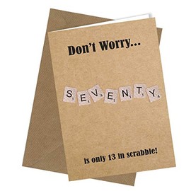 #153 70th Scrabble Birthday Card