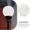 DOITOOL Acrylic Lamp Post Globe, White Lamp Globe, Round Plastic