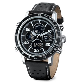 PINDOWS Mens Watches, Men's Military Digital Watches Analog Quartz Waterproof Watch Sport Tactical Multifunction Heavy Duty Outdoor Watches for Men