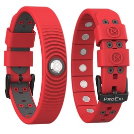 PROEXL Pulsera magnética deportiva de 18 quilates, impermeable, correa transpirable, súper resistente, Silicona, Ágata