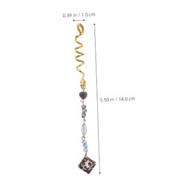 PACKOVE 50Pcs Exaggerated Snake Braid Rings with Eye Stone Metal Spiral Hair Unique Ethnic Style Hair Jewelry for Women Dreadlock Accessories