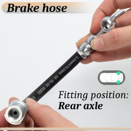 AERZETIX - C72277 - Brake Hose M10x1 - Mounting Side Rear Axle - Compatible with Toyota - OE Numbers 90947-02E30, 90947-02F87