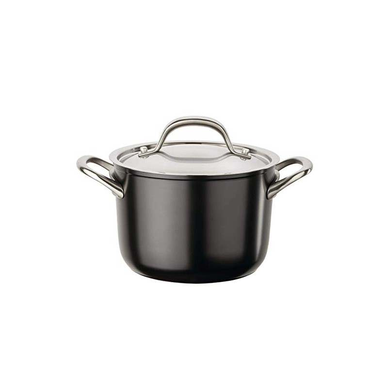 Circulon Ultimum Nonstick Sauce Pan/Saucepan with Lid, 3 Quart, Black