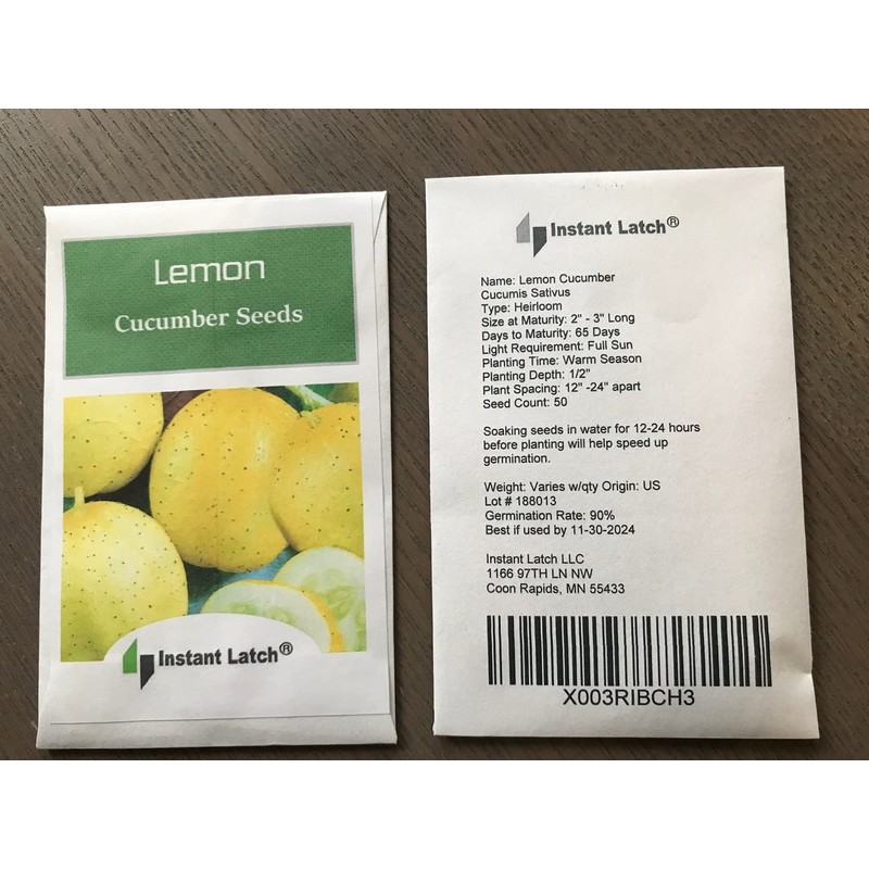 50 Lemon Cucumber Seeds | Non-GMO | Heirloom | Fresh