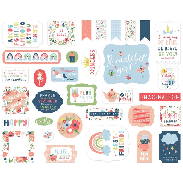 Echo Park Paper Company Little Dreamer Girl Ephemera