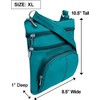 Roma Leathers Auténtico bolso cruzado XL, multibolsillo, correa ajustable, XL,