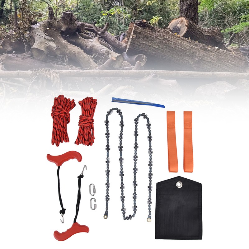Hand Rope Chain Saw Efficient Both Sides Teeth Blades Folding