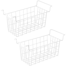 Orgneas 15.5 Inch Freezer Organizer Bins for Chest Freezer Refrigerator Basket Storage Rack Bins Deep Freezer Metal Wire Baskets 2Packs