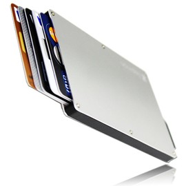 zepirion Cashless Optimized Credit Card Case with Money Clip, Skimming Prevention, Magnetic Protection, Slide Type, Slim, Thin, Aluminum, Men’s, Women’s