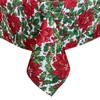 Waverly Big Mistletoe Fabric Christmas Tablecloth - Bold Cottage Poinsettia