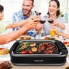 Techwood 1500W Smokeless Indoor Electric Grill with Non-Stick Plates and
