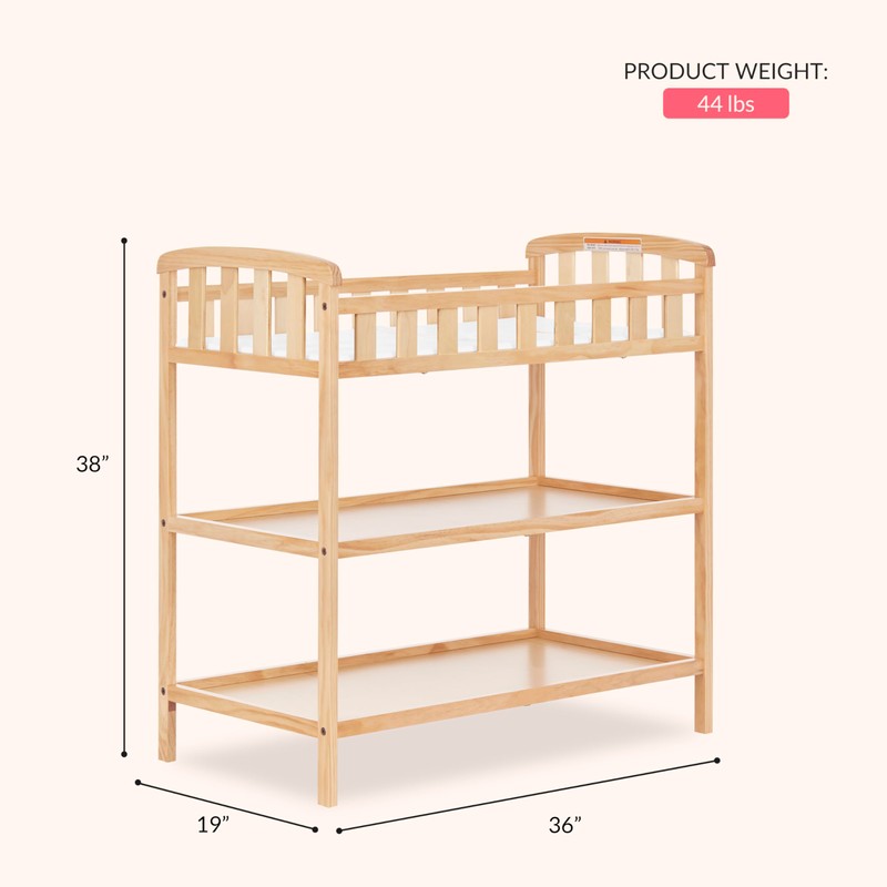 Dream On Me Emily Changing Table, Compact and Portable, Solid