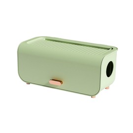 BAFOVY Kabelmanagementbox, Kabelversteckbox, Kabelversteckbox Zum Organisieren von Kabeln zu Hause und Im Büro, Schützt Kabel vor Versehentlichem Aufprall, Schwarz (hellgrün)