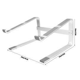 mumisuto Laptop Stand, Desktop Laptop Stand, Ergonomic Aluminium Alloy Laptop PC Computer Riser Cooling Shelf for Home Office Compatible with MacBook ThinkPad Inspiron XPS (10-17.3 inches)