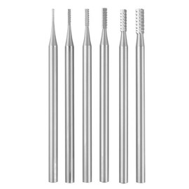 Nagoyuki 6Pcs Cylinder Shape Jewelry Burr - 3/32Inch Shank Cylindrical -Cut Burs Lapidary Setting Tools