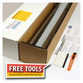 BDF PRBL Window Film Premium Color High Heat Control and Daytime Privacy Blue Outside, Silver Inside - 24in X 24ft