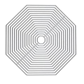 Nest of 16 Octagon Straight Cut Metal Cutting Dies, Stencil Cutters, Card Making, Scrapbooking, Photo Albums, Stencils, Paper Crafts I3