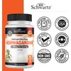BioSchwartz Ashwagandha Supplements - Extra Strength Ashwagandha Capsules 500mg Per
