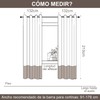 Cortinas Blackout, 2 Paneles Cortinas con Aislamiento Térmico para Estar/Recámara