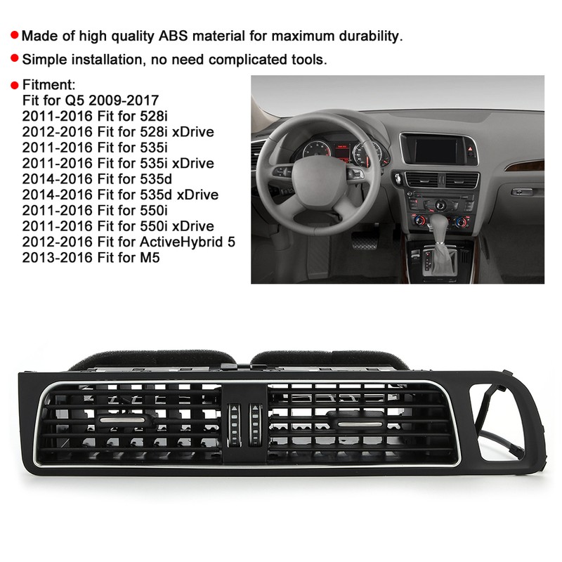 Dashboard Center Air Vent Grille 8R1820951L Fit for Q5 2009-2017