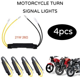 YIIWONI 4 Stück Widerstand, LED-Blinker, Motorrad, Motorrad, LED, 12 V, 21 W, Motorradadapter, Blitzfehlerkorrektur für Motorrad, SScooter