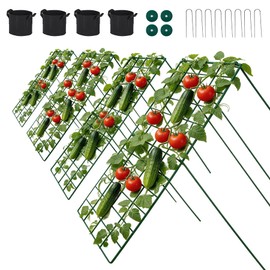 Toriexon Cucumber Trellis for Garden - 4 Pack, 48" L x 16" W Garden Trellis for Climbing Plants Outdoor with Support Structures, A Frame Trellis for Climbing Vegetables Peas, Vine, Bean