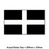 Large 210mm 'Flag of Cornwall' Permanent Sticker Decal for Cars/Windows/Bins/Walls