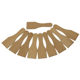 BICB Wooden Raclette Spatula for Non-stick Pans | Baking Utensils Set | Kitchen Tools & Gadgets - Great Bakeware for Cooking and Decorating (Set of 10)