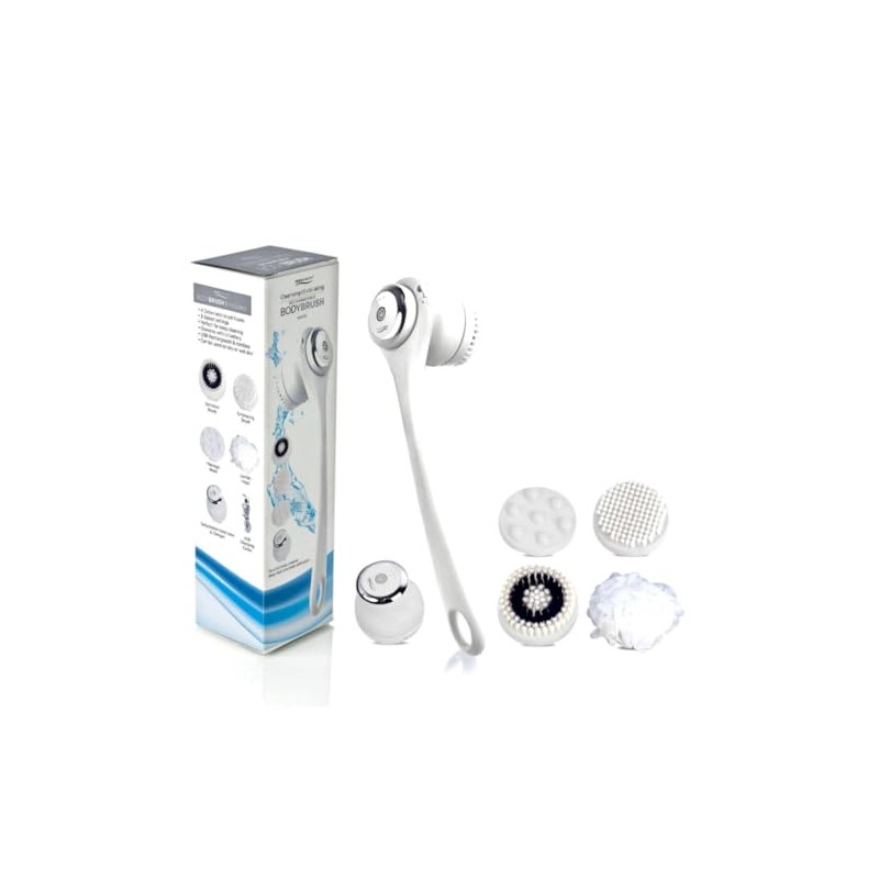 ISO Beauty ISOABBBRWT-700 Cleansing & Exfoliating Rechargeable All-in-1 Body Brush