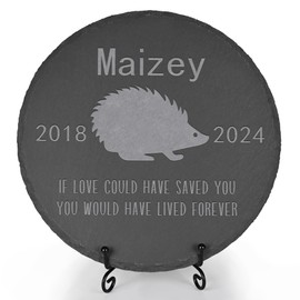 Eremovd Hedgehog Memorial Stone, Hedgehog Memorial Gifts, Loss of Hedgehog, Hedgehog Grave Stone, Hedgehog Memorial Plaque, Hedgehog Keepsake - Round