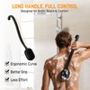 Silicone Back Scrubber for Shower, 17-Inch Long Handle Body Bath